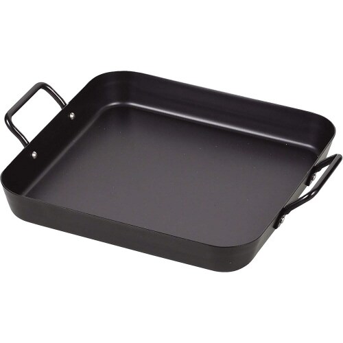 鉄製角型グリルパン ブラック