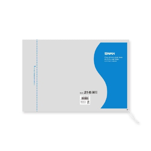 スワンポリエチレン袋No.216紐付100枚×5