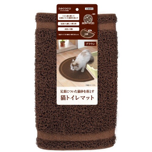 YPnecoco 猫トイレマット ブラウ×6