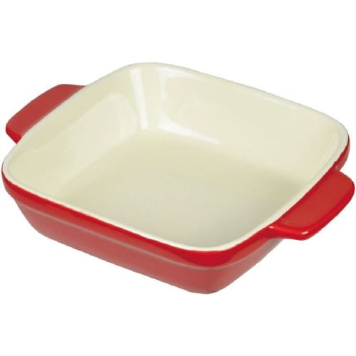 オーブンシェフ 耐熱深型プレート レッド×3