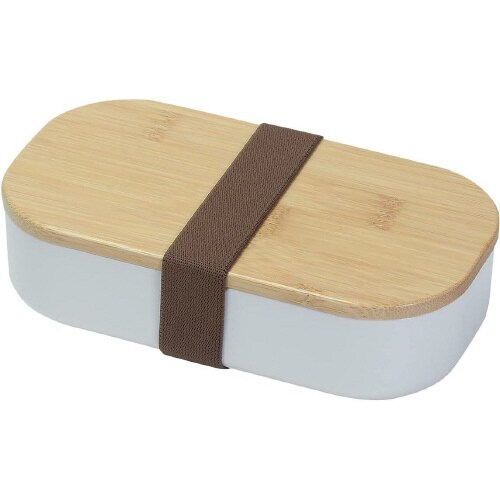 竹製蓋ランチボックス 600ml ホワイト