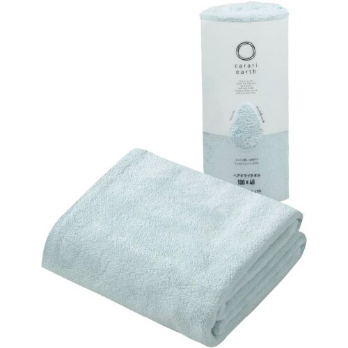carariヘアドライタオル ブルー×2