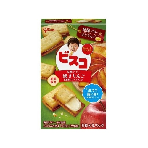 グリコ ビスコ 焼きりんご 15枚x10