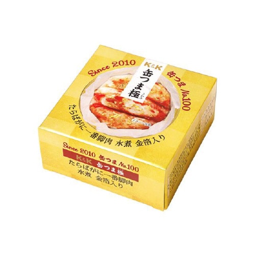 缶つま極 たらばがに一番脚肉水煮金箔入 85gx1
