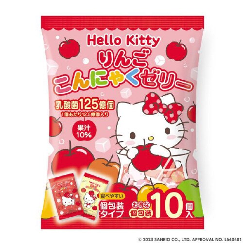 ハローキティこんにゃくりんごゼリー 10個x12