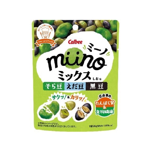 miinoそら豆えだ豆黒豆しお 28g x12