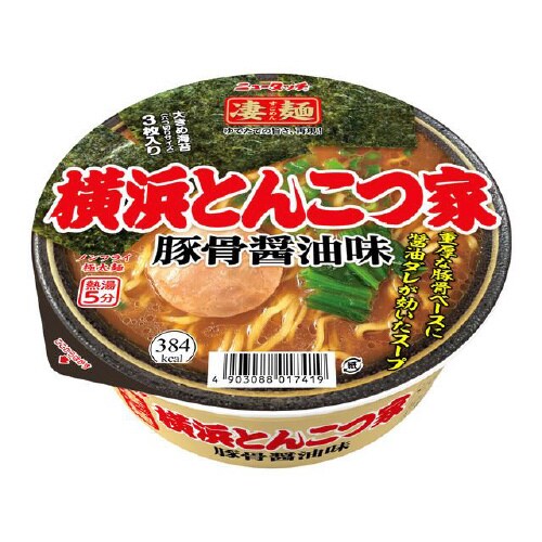 ニュータッチ 凄麺 横浜とんこつ家 123gx12