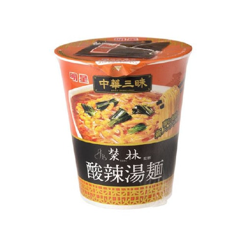 明星 中華三昧 縦型 榮林 酸辣湯麺 64gx12