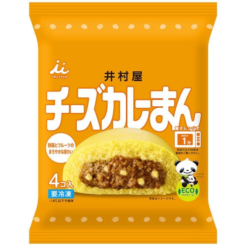 【冷凍】井村屋 4コ入チーズカレーまん 4個×9袋