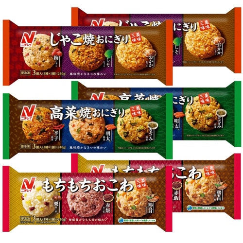 【冷凍】 ニチレイ 冷凍おにぎり 3種類各2個