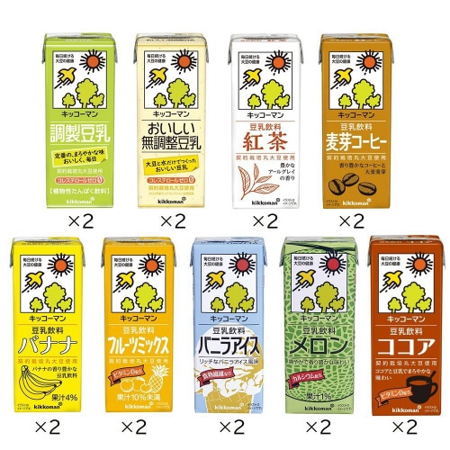 キッコーマン豆乳 200ml バラエティ18本C