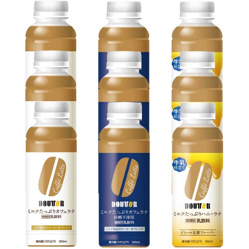 【冷蔵】ドトールラテシリーズペット飲料 3種各3本
