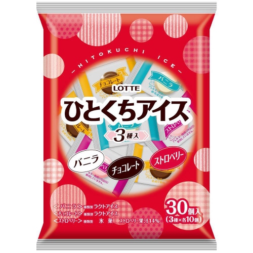 【冷凍】ロッテ ひとくちアイス 300ml×12袋