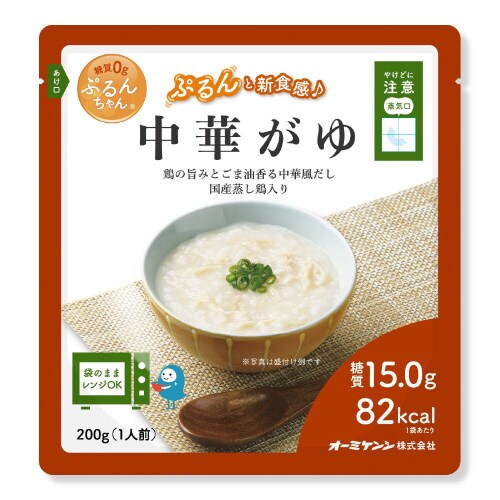 オーミケンシ 糖質0gぷるんちゃん 中華がゆ48袋