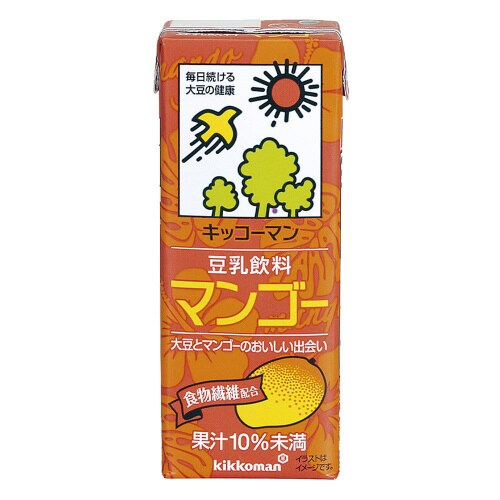キッコーマンソイ豆乳飲料マンゴー200ml18本