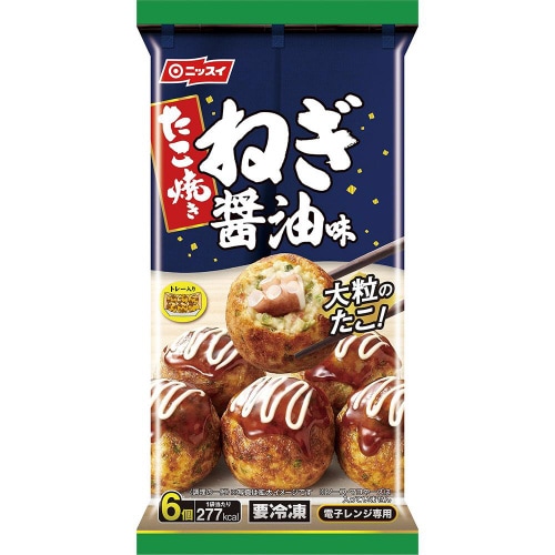 【冷凍】日本水産 たこ焼きねぎ醤油味 6個12袋