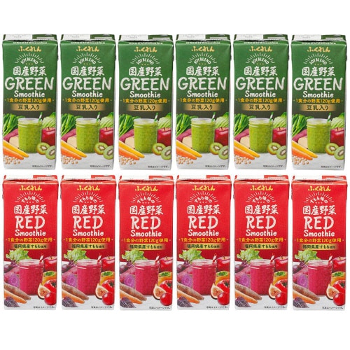 ふくれん 国産野菜スムージー 2種 各6本