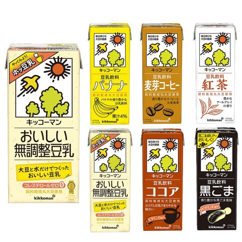 キッコーマンソイフーズ 無調整豆乳+豆乳バラエティ