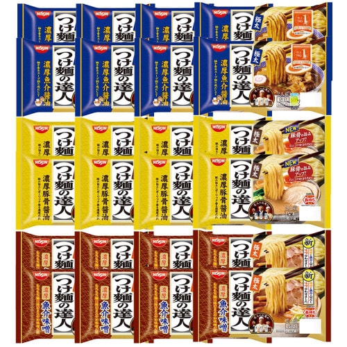 【冷蔵】日清 つけ麺の達人 3種各8個