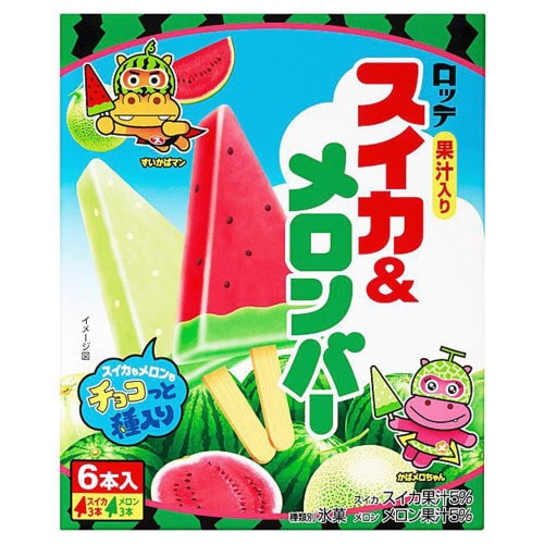 【冷凍】ロッテ スイカ&メロンバー 9箱
