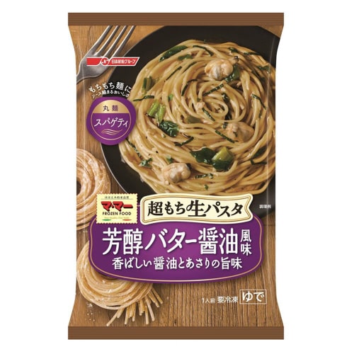 【冷凍】日清 超もち生パスタ 芳醇バター醤油14個