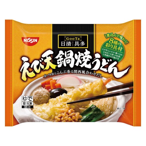 【冷凍】日清食品 日清具多えび天鍋焼うどん14個