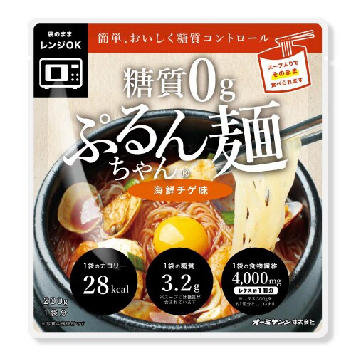 オーミケンシ糖質0gぷるんちゃん麺海鮮チゲ味48袋