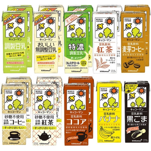 キッコーマン豆乳 200ml バラエティ18本B