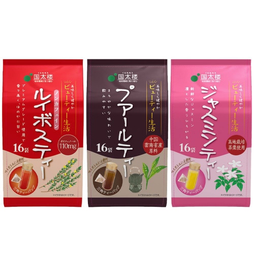 国太楼 三角ティーバッグ 16P 3種セット