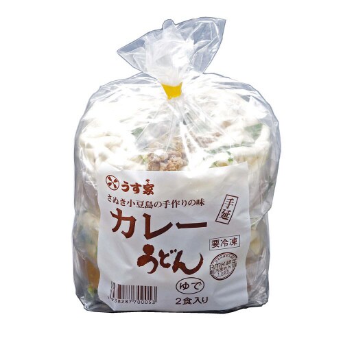 【冷凍】うす家 カレー手延べうどん 2食入10袋