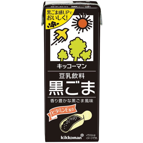 キッコーマンソイ豆乳飲料 黒ごま200ml18個