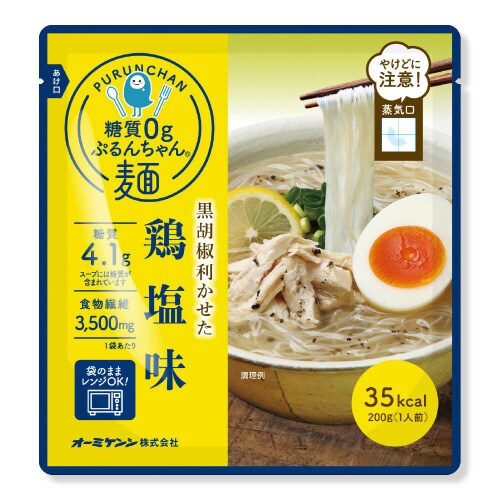 オーミケンシ 糖質0gぷるんちゃん麺 鶏塩味48袋