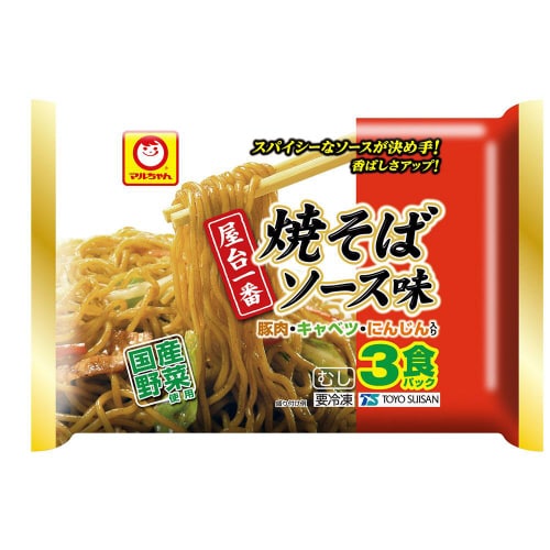 【冷凍】東洋水産 マルちゃん屋台一番焼そば3食6個