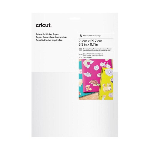 プリンタブルステッカーペーパー(ノーカット)8枚入