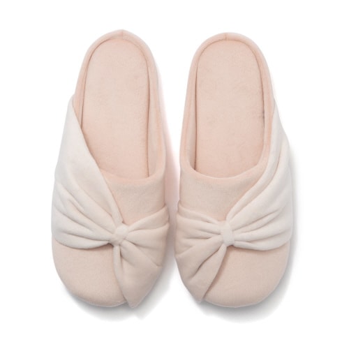 リボン ルームシューズ ピンク×2
