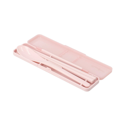 ロゴ ランチ箸&スプーン ピンク×4