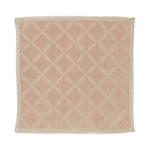 キルト×レース ハンカチ ベージュ×4