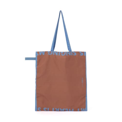 バイカラー 保冷エコバッグ ブラウン×5