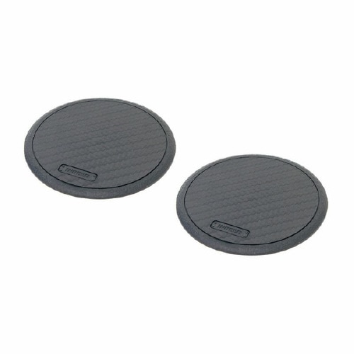 ドリンクコースター 丸型 カーボン調 2枚入リ