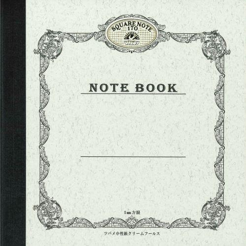 ノート スクエアノート 方眼 正方形 グレー×10