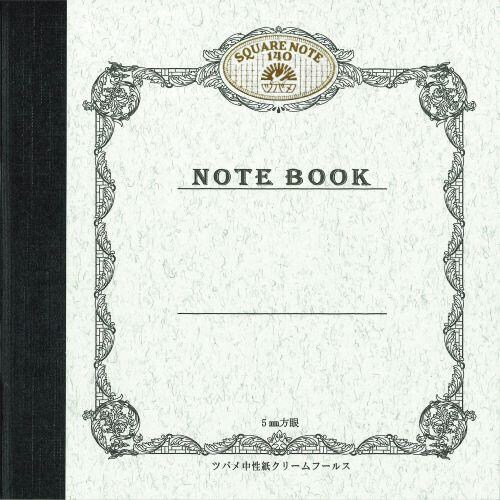 ノート スクエアノート 正方形・方眼 グレー×10