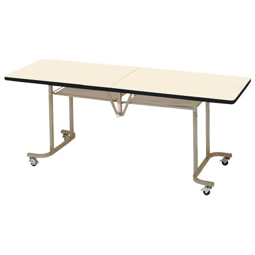 天板折り畳みLKテーブルW1500D600SIV