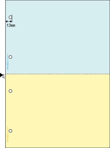 マルチプリンタ帳票A4カラー2面4穴 1200枚入