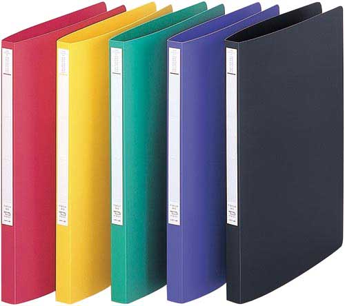 パンチレスファイル A4縦20mm 黄 10冊