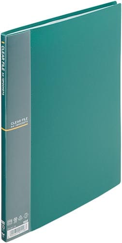 クリアファイルA4縦10Pモスグリーン 10冊