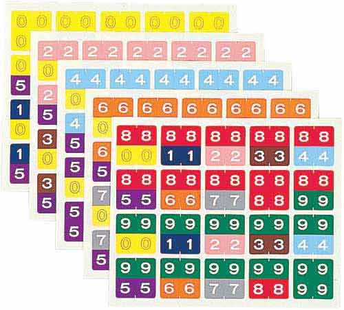 カラーナンバーラベルM 2桁用 HK752