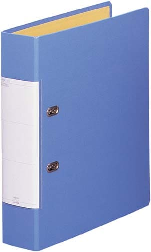 D型リングファイルくるみ貼りA4 69mm水10冊