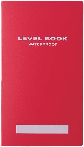 測量野帳ブライトカラー レベル合成紙 赤×5冊