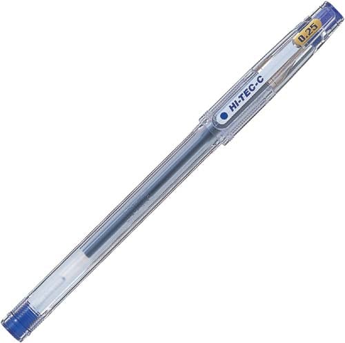 ゲルインク ハイテックC 0.25mm 青10本入