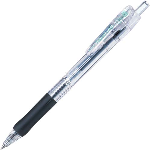 ノック式 タプリクリップボールペン 0.4mm 黒